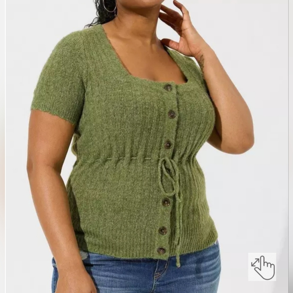 NWT Torrid Vegan Cashmere Pullover Square Neck Sweater